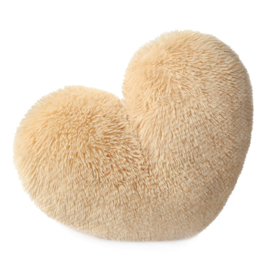 Cojín Peludo Corazón - Beige - Banzay