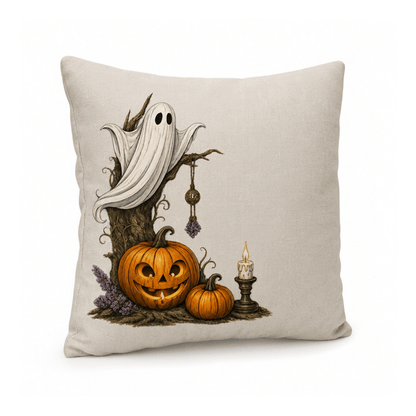 Funda Halloween Fantasma en el Arbol de Calabazas