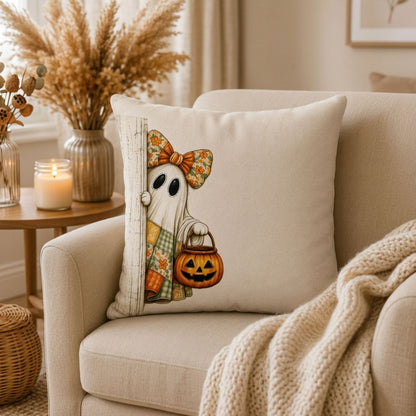 Funda Halloween Fantasma Pidiendo Dulces