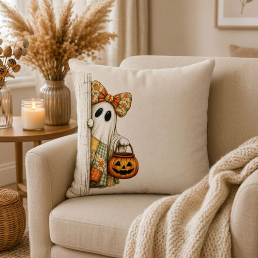 Cojin Halloween Fantasma Pidiendo Dulces - Banzay
