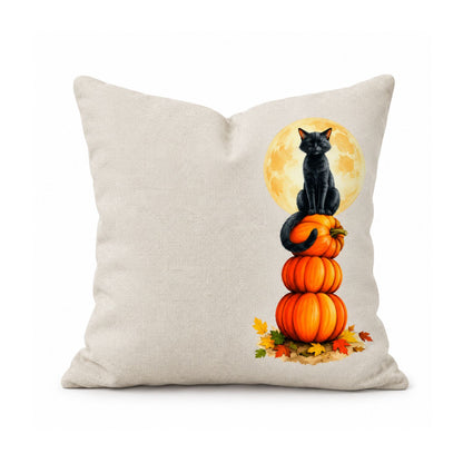 Funda Halloween Gato con Calabazas