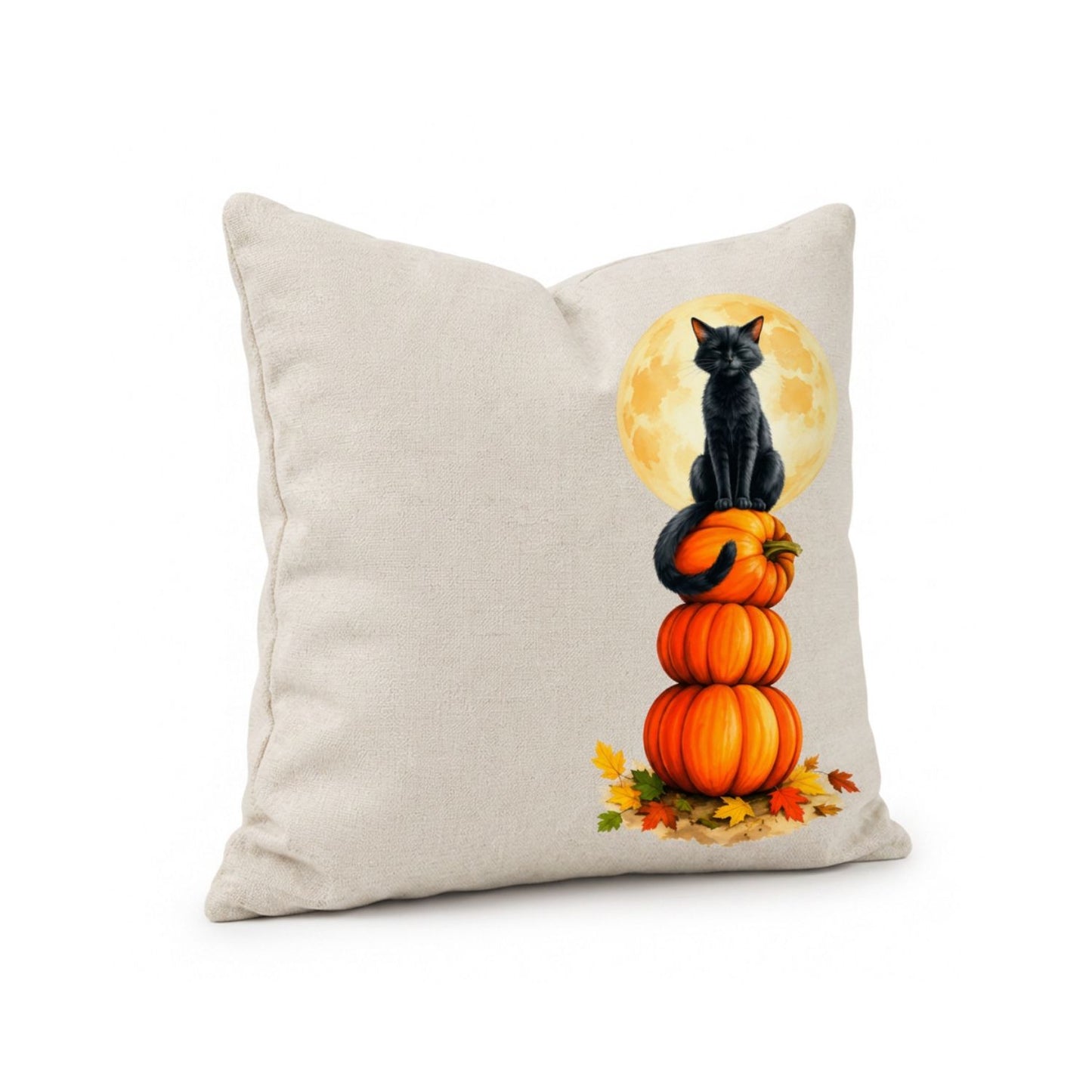 Funda Halloween Gato con Calabazas