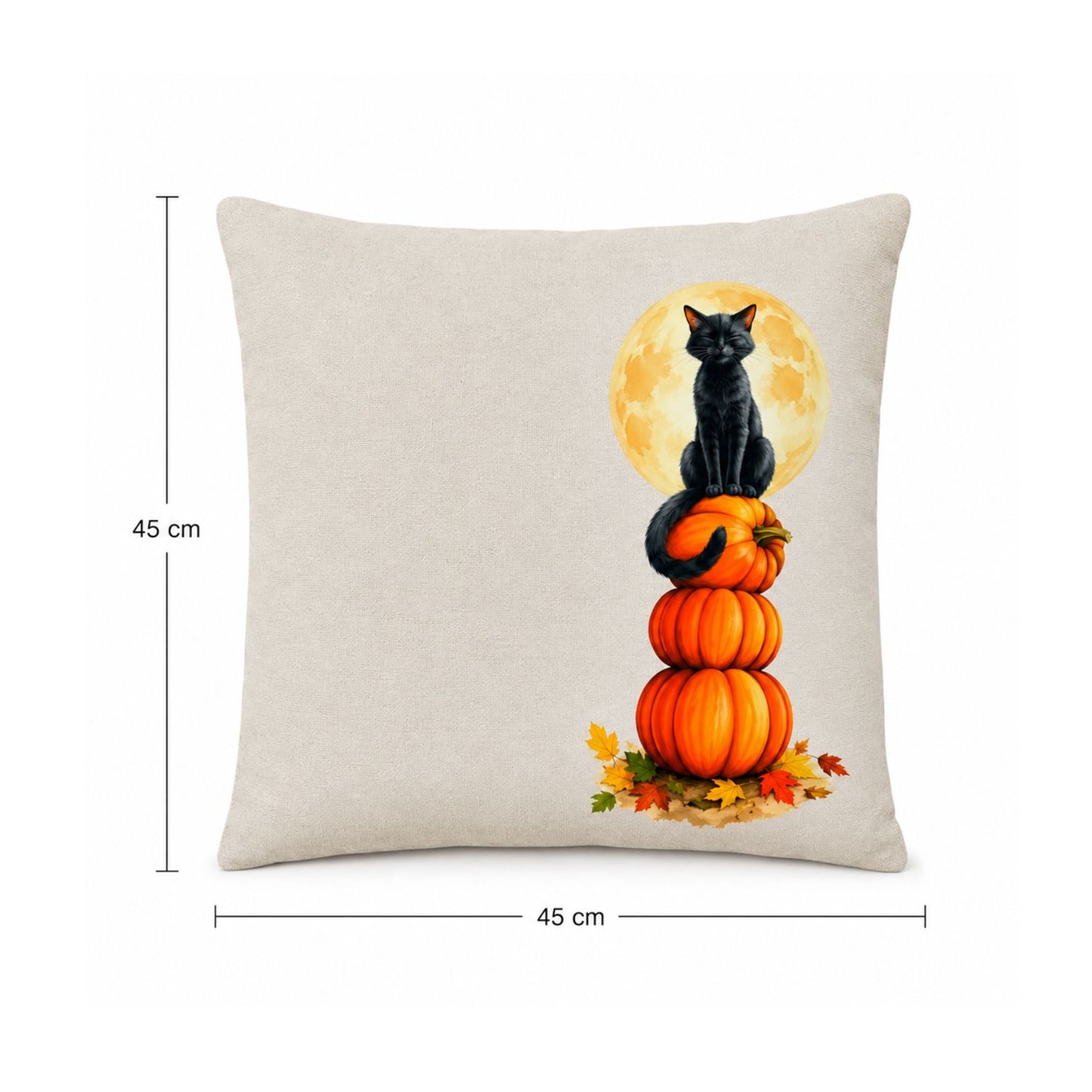 Funda Halloween Gato con Calabazas