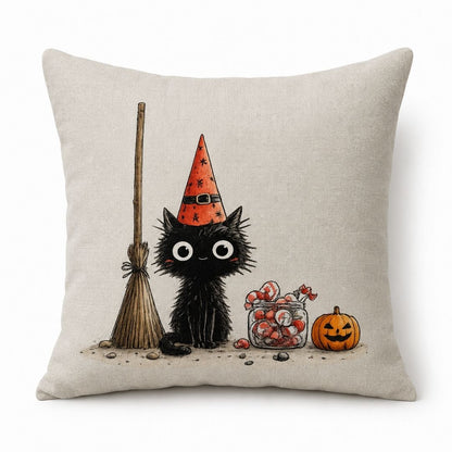 Funda Halloween Gato Pidiendo Dulces