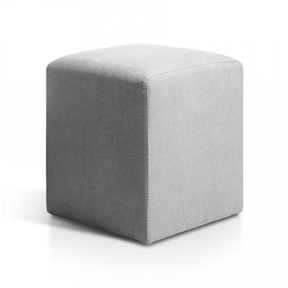 Puff 37x37 Cuadrado Tela Gris