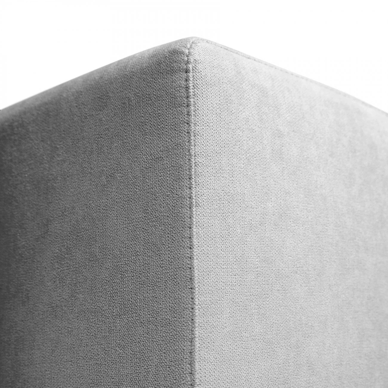 Puff 37x37 Cuadrado Tela Gris