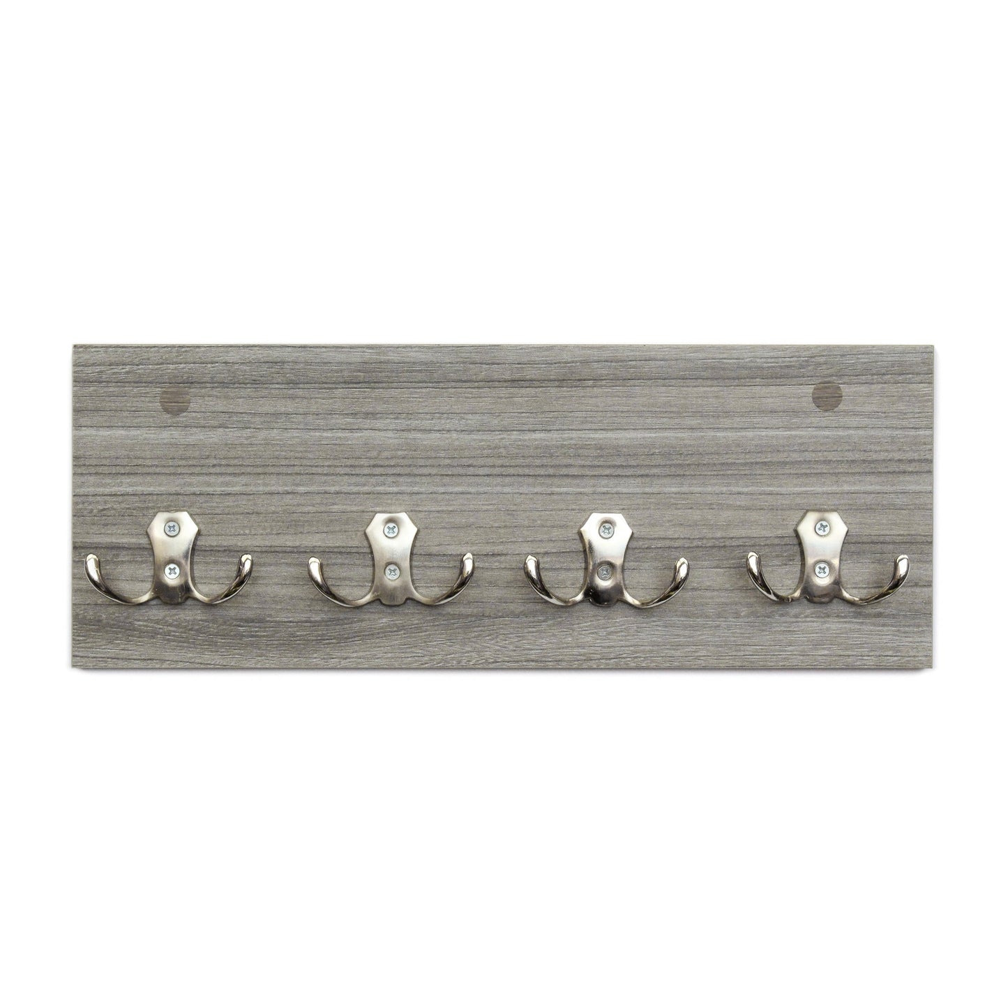 Perchero de Pared 4 Ganchos Dobles - Gris Humo