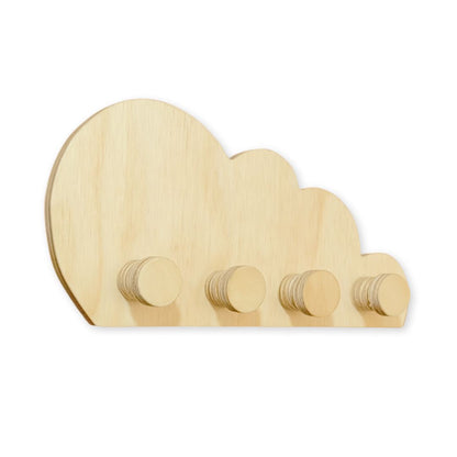 Perchero Infantil De Pared Nube - Natural
