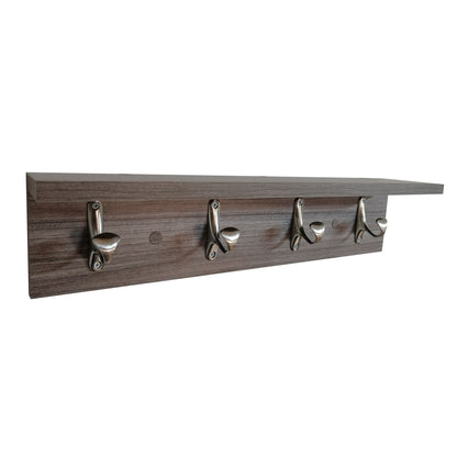 Perchero de Pared con Repisa - Gris Humo