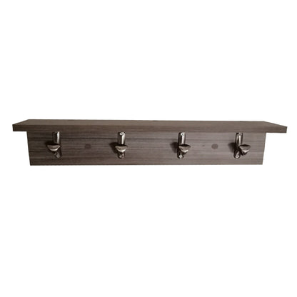 Perchero de Pared con Repisa - Gris Humo