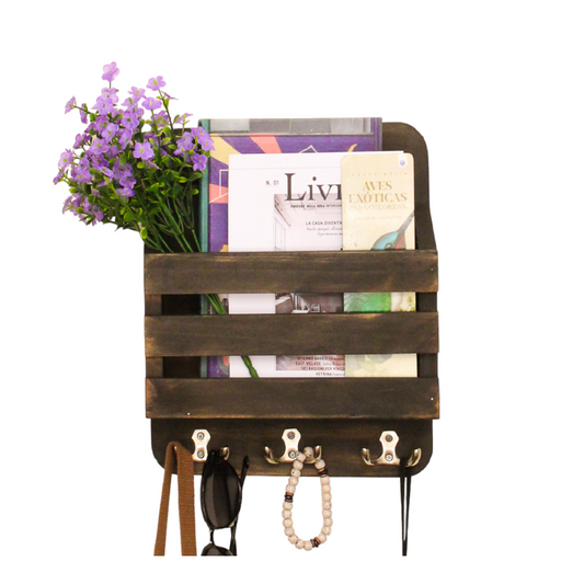 Repisa Correo Portallaves Vintage - Negro - Banzay