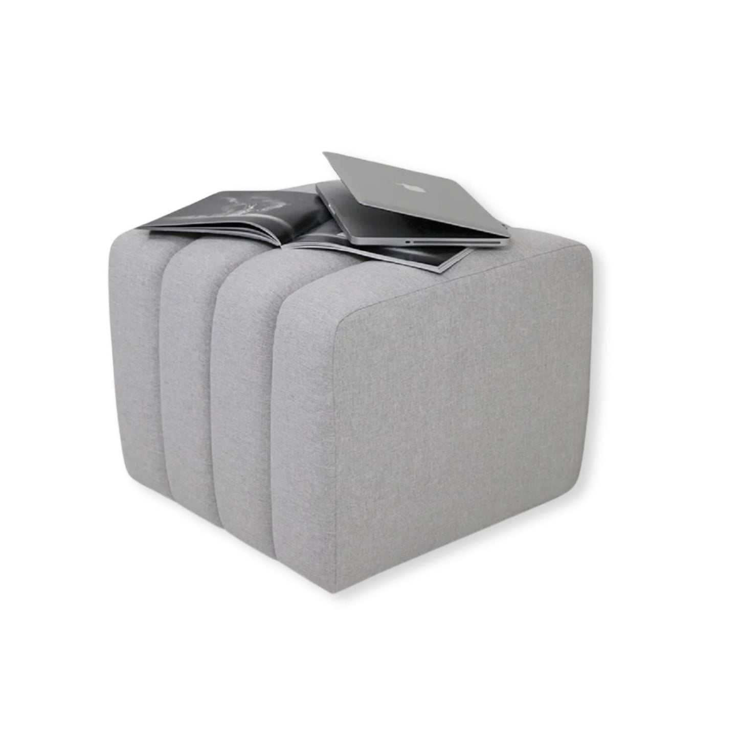 Puff Sala y Auxiliar Boston - Gris Plata