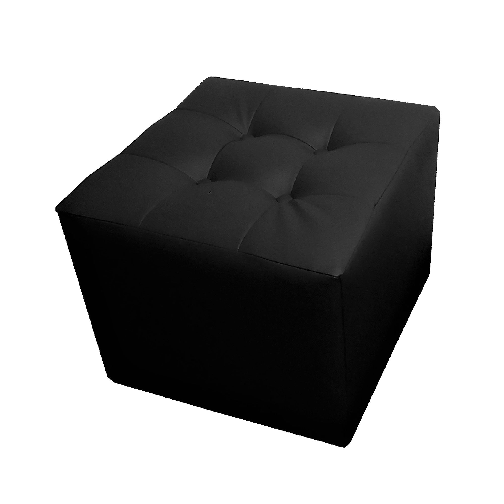 Puff Individual 40x40cm Sintético - Negro – Banzay