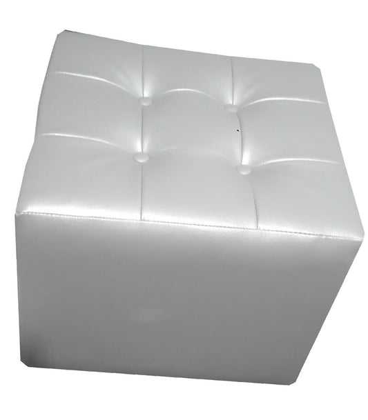 Puff Individual Sala y Auxiliar - Plateado