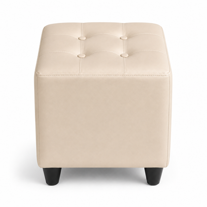 Puff Individual Sala y Auxiliar  - Beige - Banzay