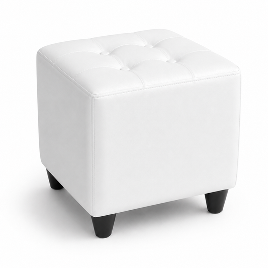 Puff Individual Sala y Auxiliar  - Blanco
