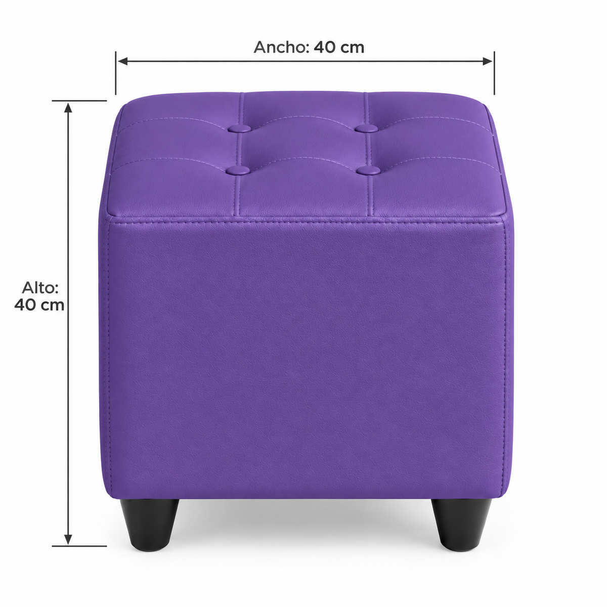 Puff Individual Sala y Auxiliar  - Morado - Banzay