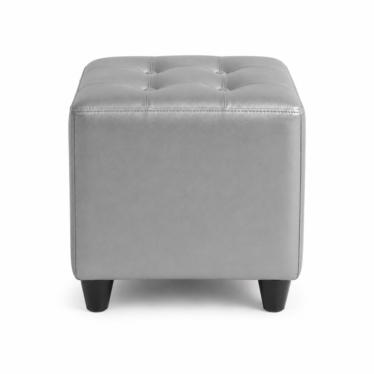 Puff Individual Sala y Auxiliar - Plateado - Banzay