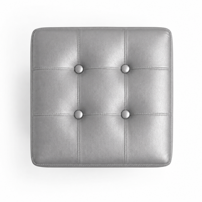 Puff Individual Sala y Auxiliar - Plateado - Banzay