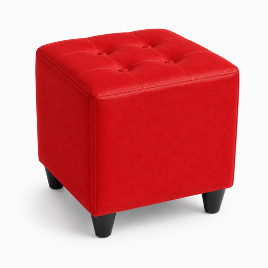 Puff Individual Sala y Auxiliar - Rojo