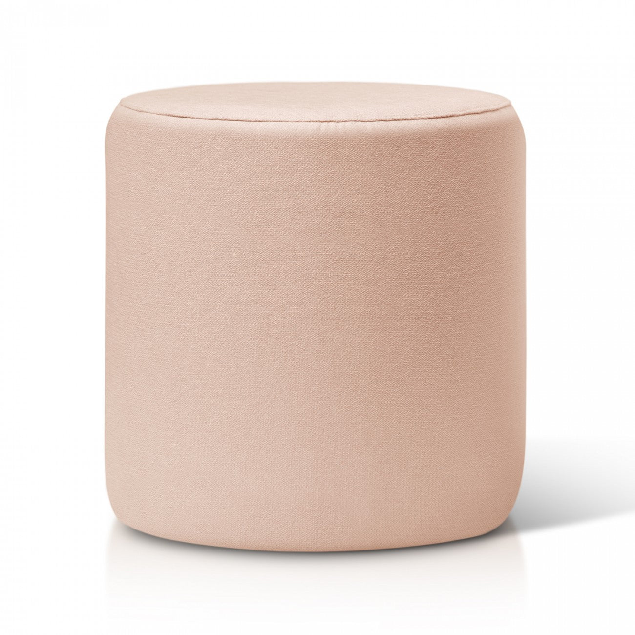 Puff 37X37 Redondo Tela Rosado