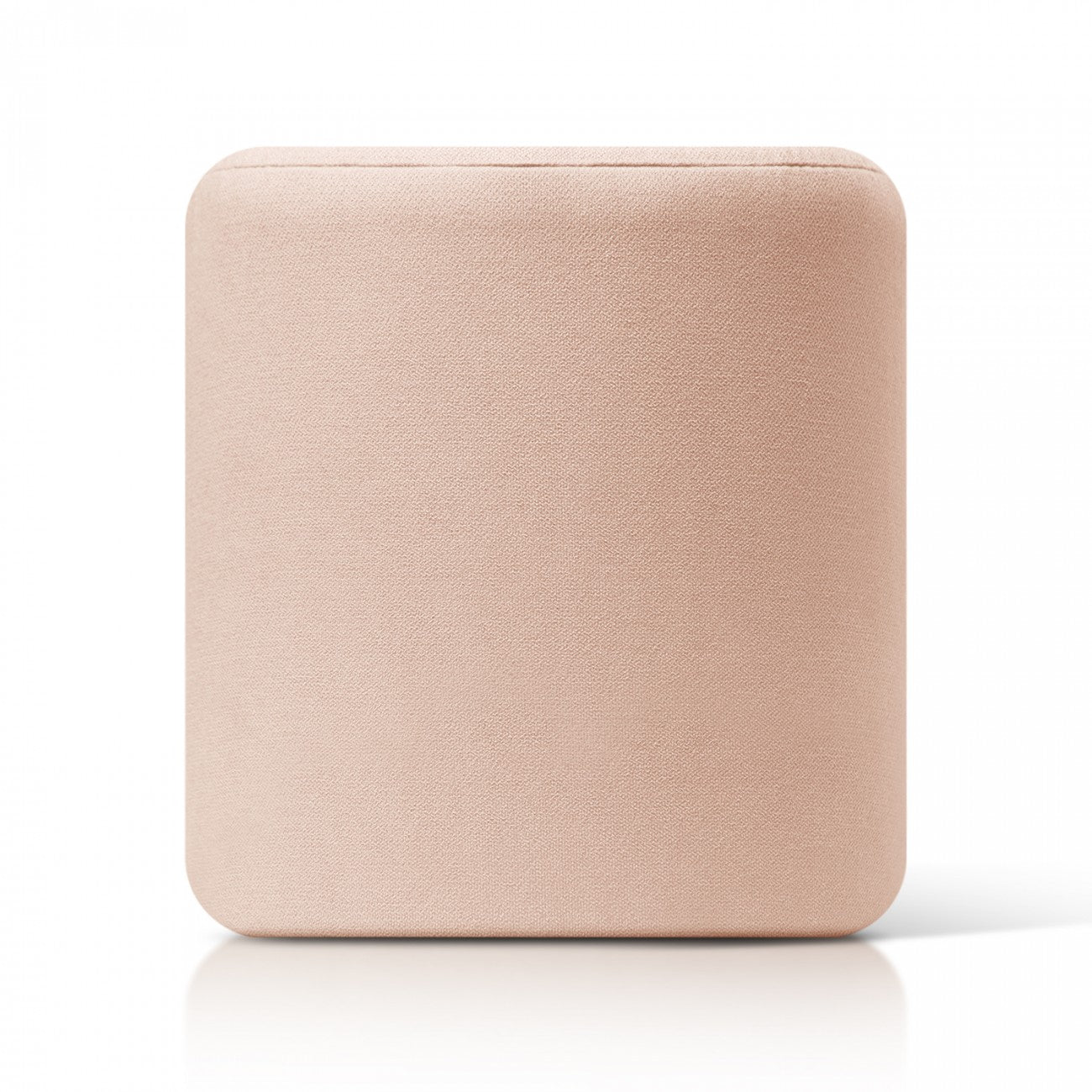 Puff 37X37 Redondo Tela Rosado