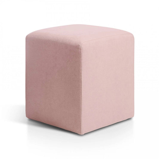 Puff 37x37 Cuadrado Tela Rosado