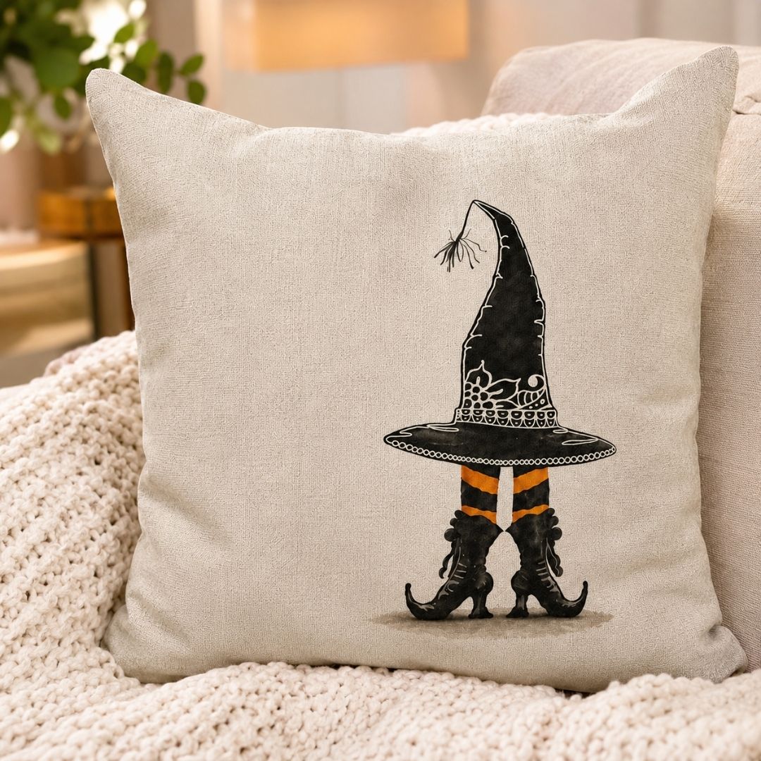 Funda Halloween Sombrero con Botas Brujita