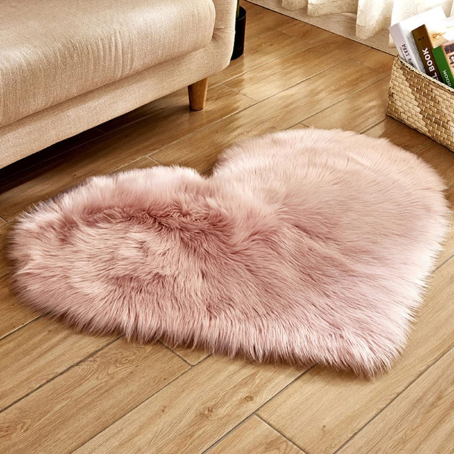 Tapete Corazón Peluche - Rosado