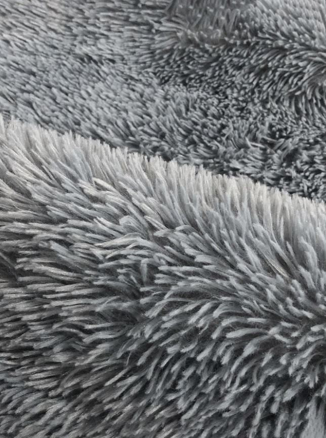 Tapete Peludo Antideslizante 80cm - Gris Oscuro