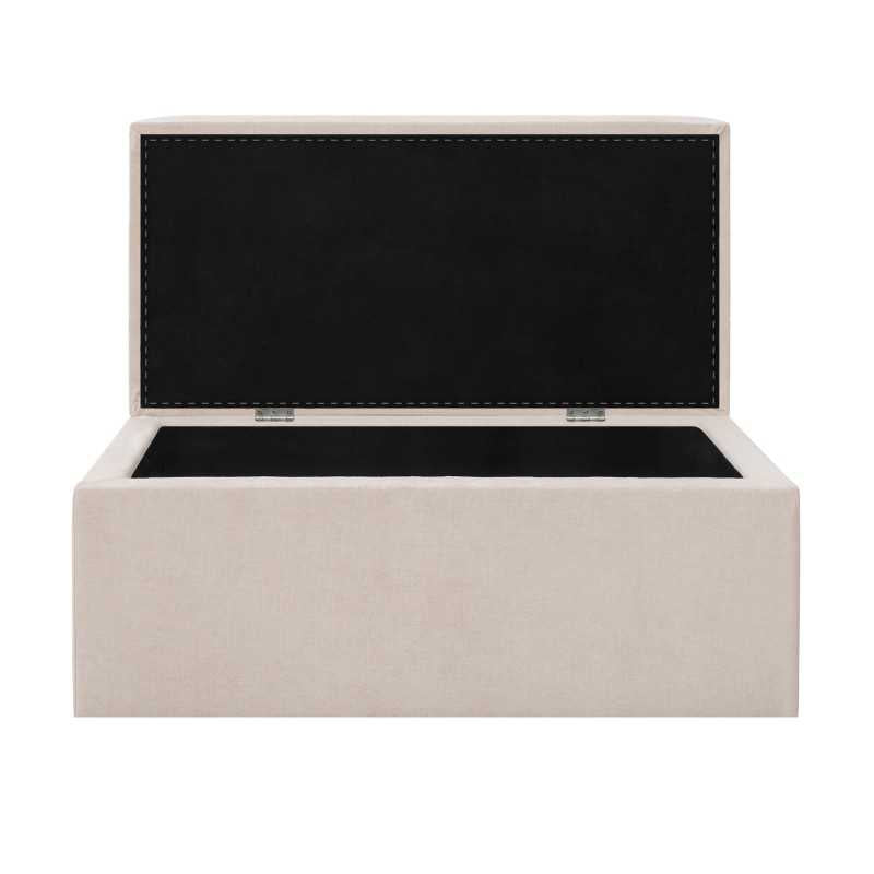 Baúl Organizador 90x40x40 en Tela Tapa Lisa - Beige - Banzay