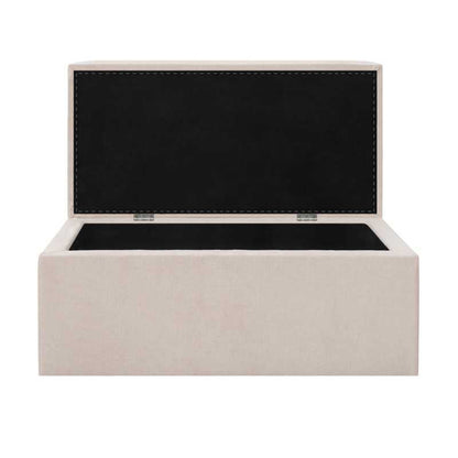 Baúl Organizador 90x40x40 en Tela Tapa Lisa - Beige - Banzay