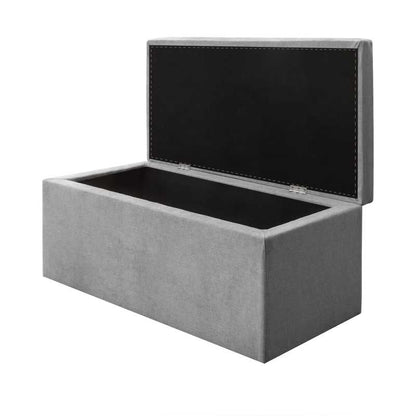 Baúl Organizador 90x40x40 en Tela Tapa Lisa - Gris - Banzay