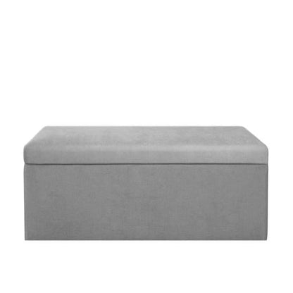 Baúl Organizador 90x40x40 en Tela Tapa Lisa - Gris - Banzay
