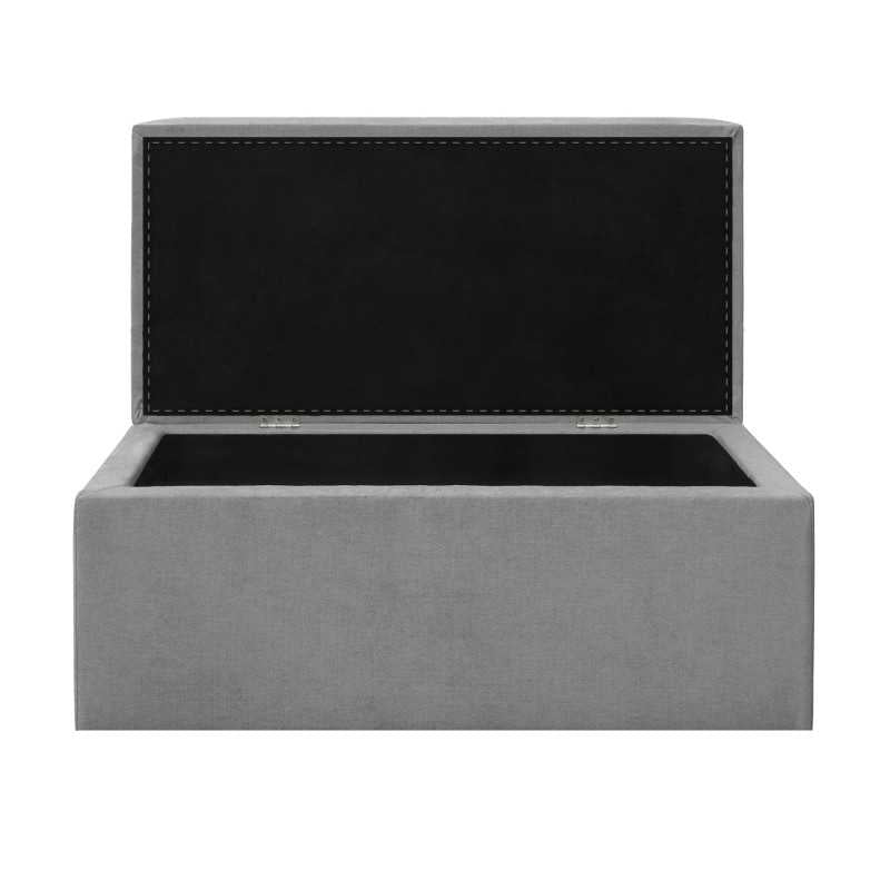 Baúl Organizador 90x40x40 en Tela Tapa Lisa - Gris - Banzay