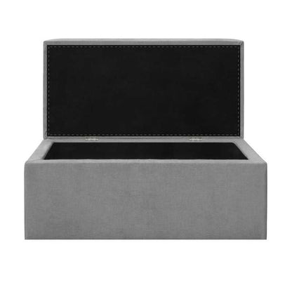 Baúl Organizador 90x40x40 en Tela Tapa Lisa - Gris - Banzay
