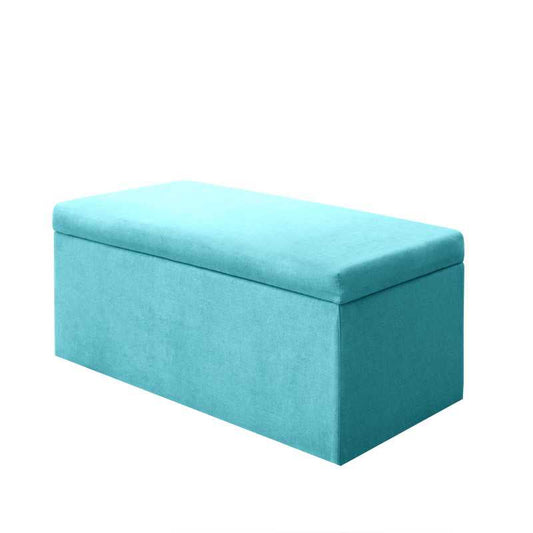 Baúl Organizador 90x40x40 en Tela Tapa Lisa - Turquesa - Banzay