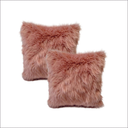 Cojín en Peluche Largo 50x50 - Palo de Rosa - Banzay