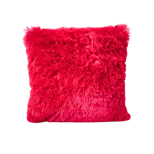 Cojín Peludo con Relleno - Rojo - Banzay