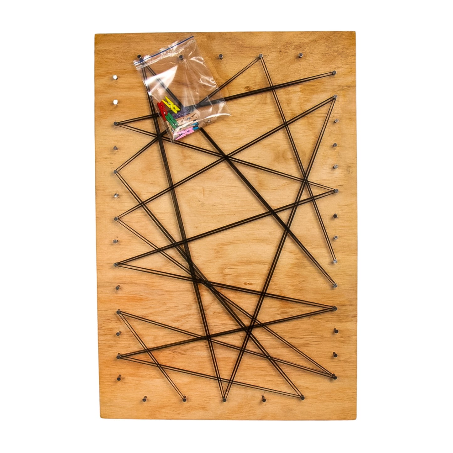 Tablero Portaretrato Vintage En Madera Con Ganchos - Banzay