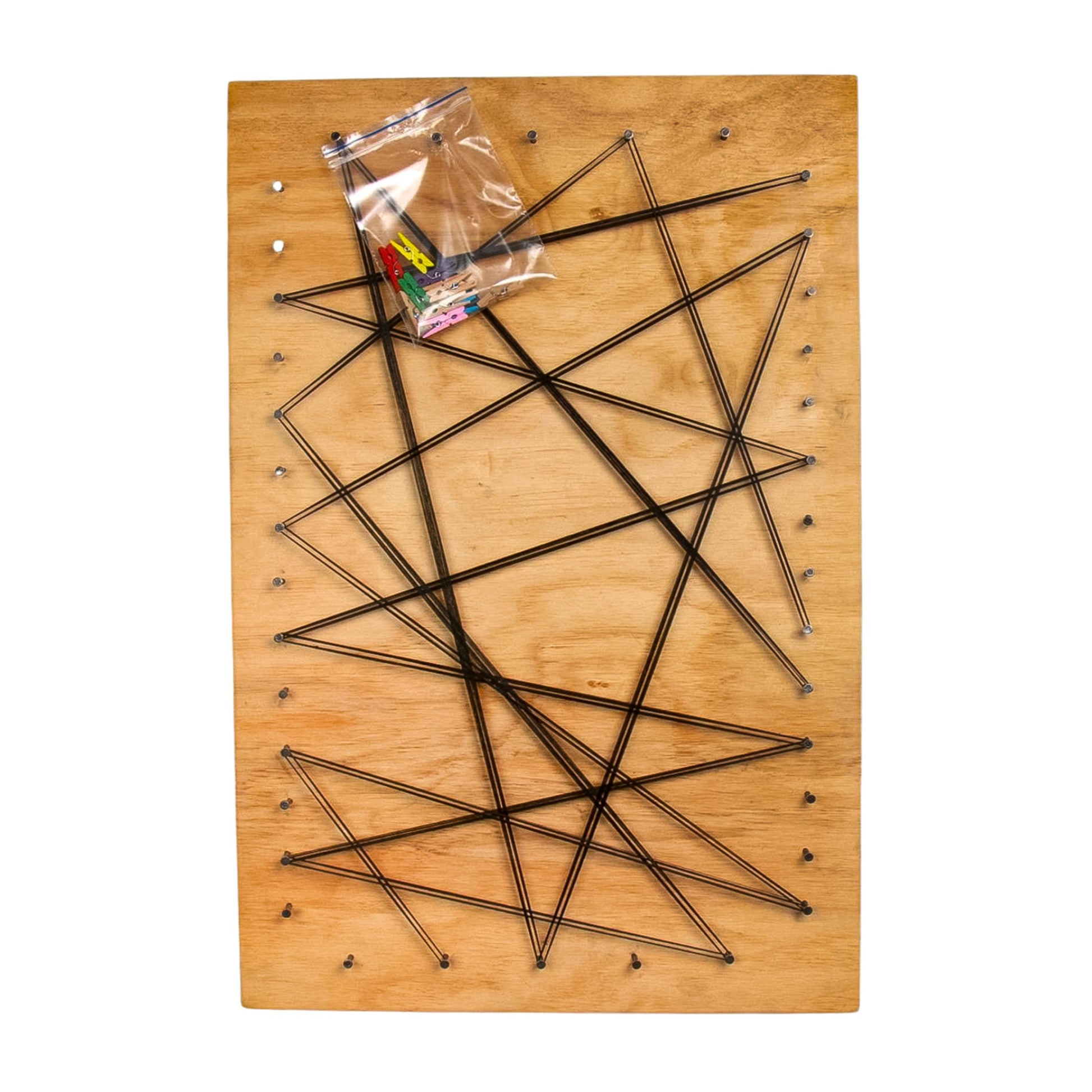 Tablero Portaretrato Vintage En Madera Con Ganchos - Banzay
