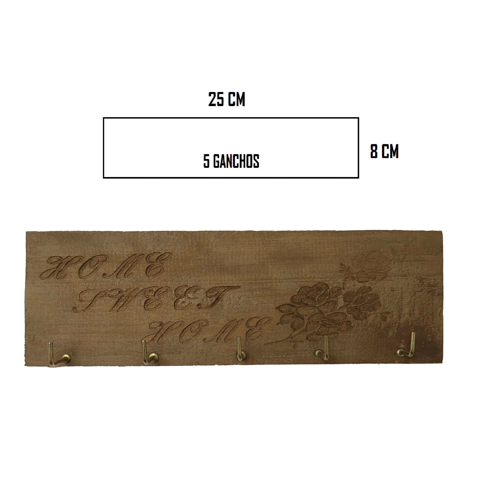 Portallaves Pared Madera Home Vintage - Banzay